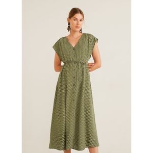 Green Polka Dot Mango Dress